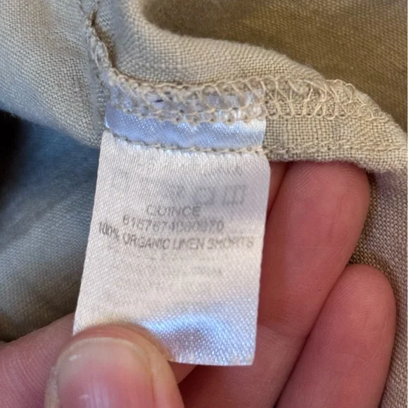 Quince 100% European Organic Linen Pull On Drawstring Shorts Driftwood Tan Sz M - Picture 11 of 16